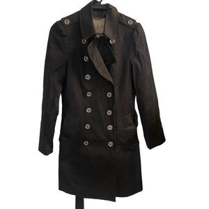 R.T.W.Collection Black Double Breasted Coat Sz 170/92A/US 10/M